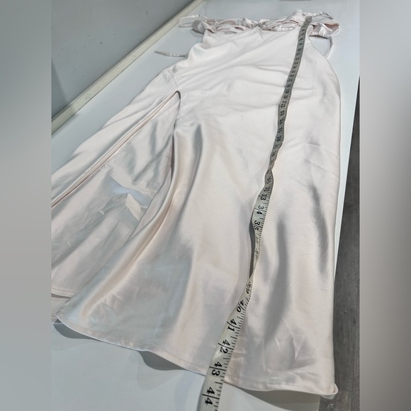 Babyboo Chic Cream Slip Dress with Slit - Picture 13 of 16